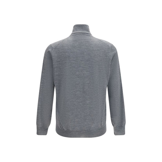 Brunello Cucinelli Gray Wool Oves Aries Turtleneck