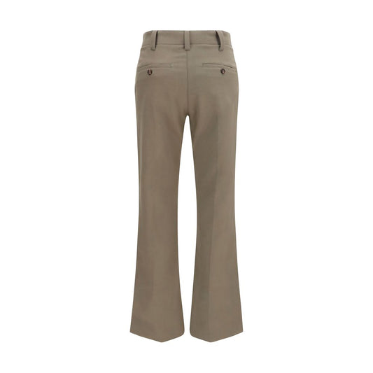 Brunello Cucinelli Brown Cotton Flared Pants