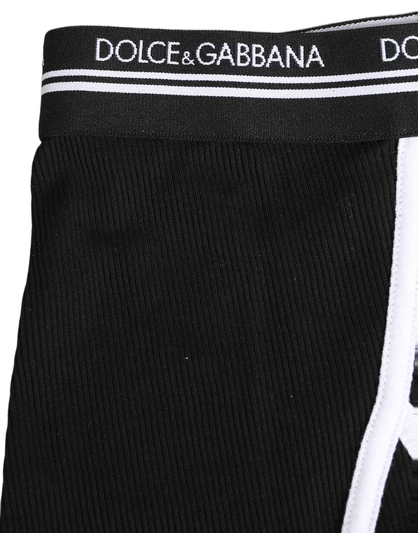 Dolce & Gabbana Black White Logo Waistband Coulotte Panty Underwear