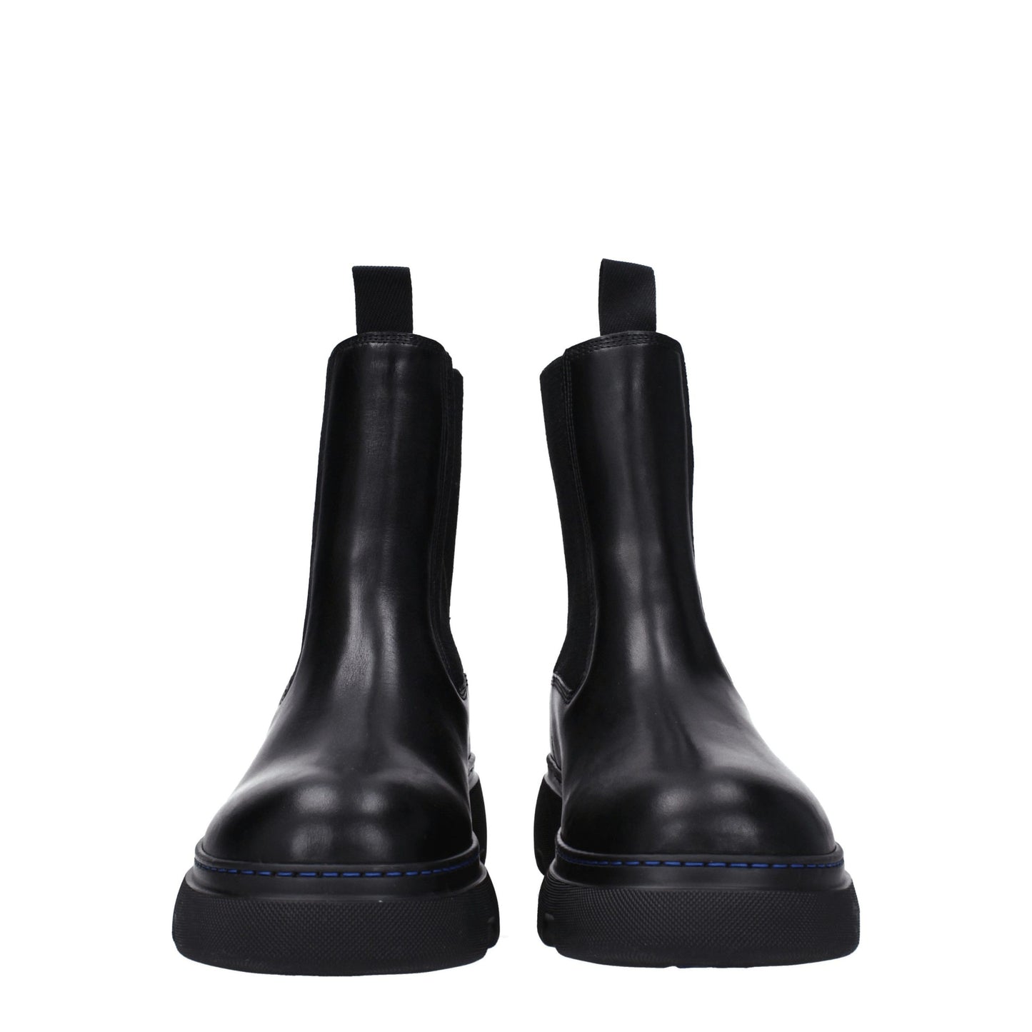 Burberry Black Leather Ankle Boots