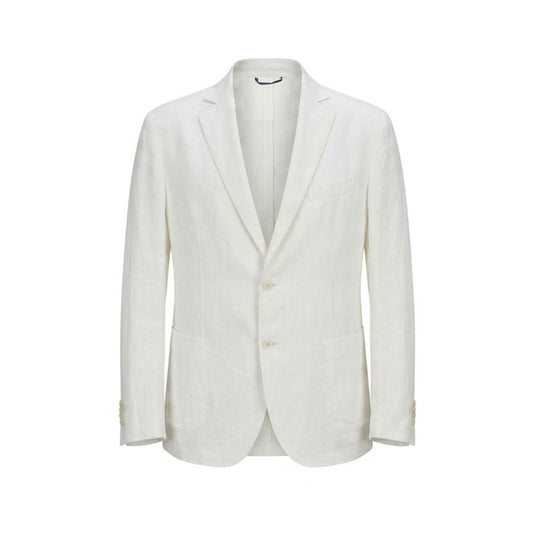 Malo White Linen Men's Jacket