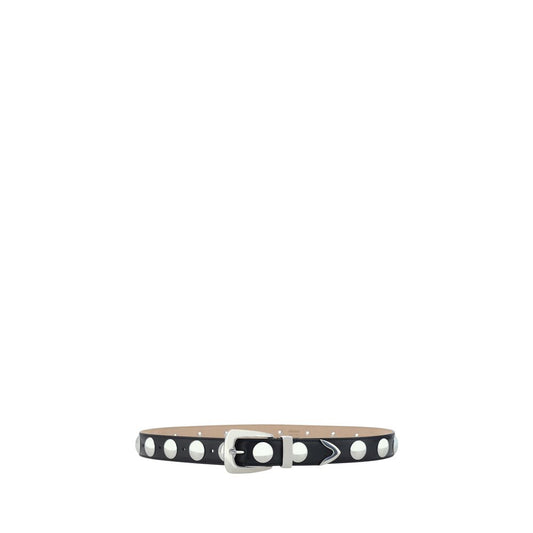 Khaite Black Calf Leather Bos Taurus Regular Belt