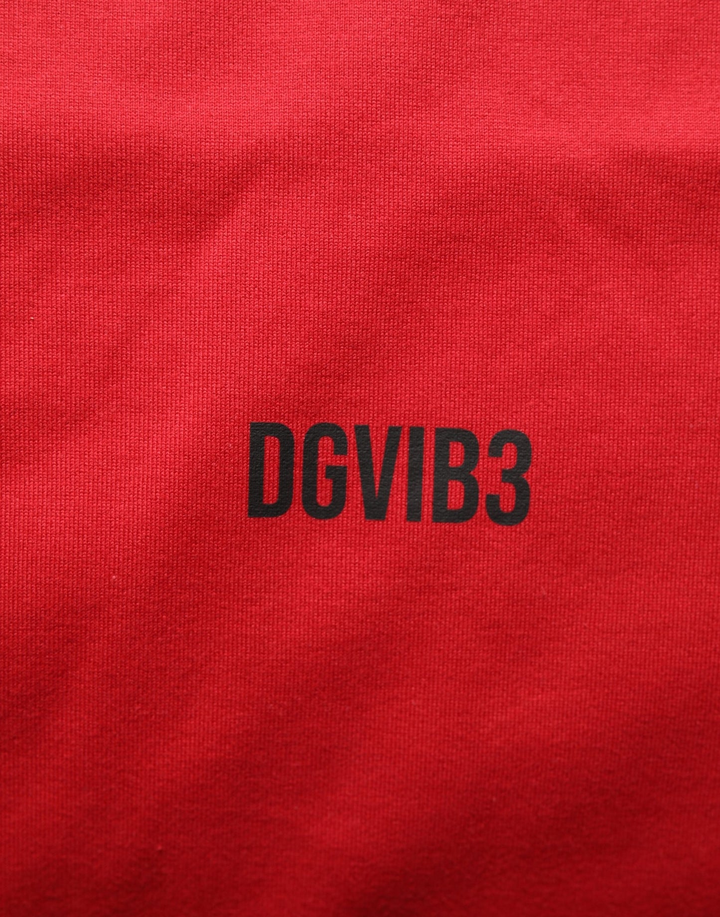 Dolce & Gabbana Red Cotton Graphic Print Crew Neck T-shirt