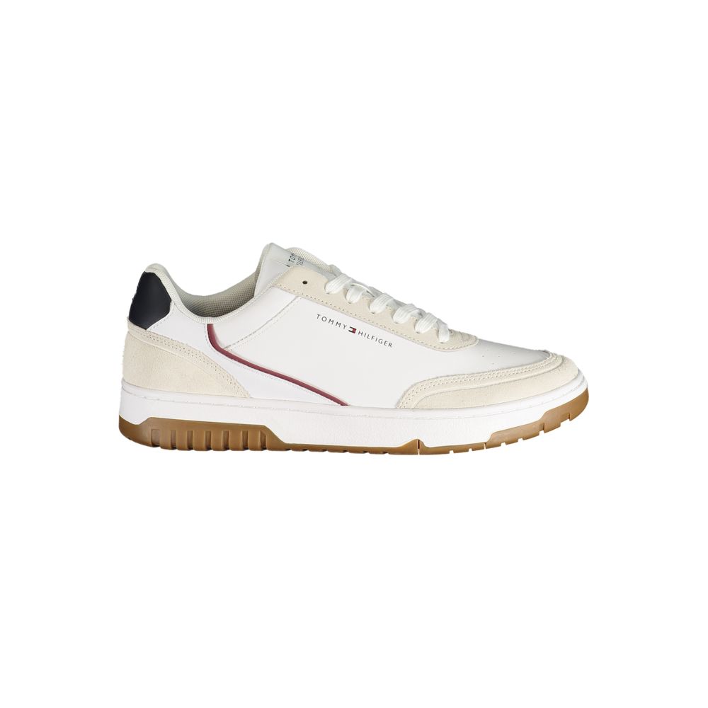 Tommy Hilfiger White Polyurethane Men's Sneaker