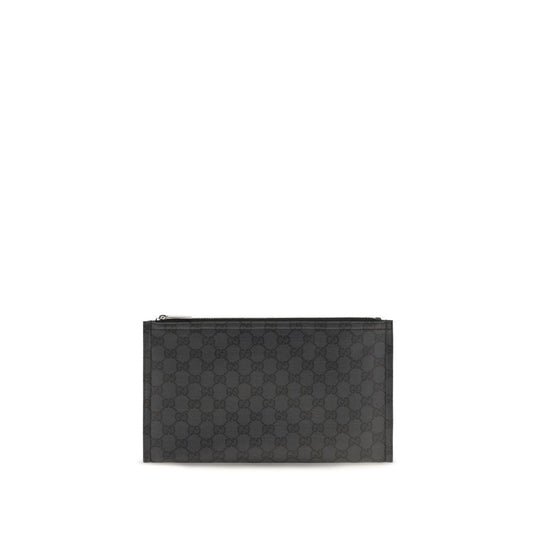 Gucci Black Cotton Clutch Bag
