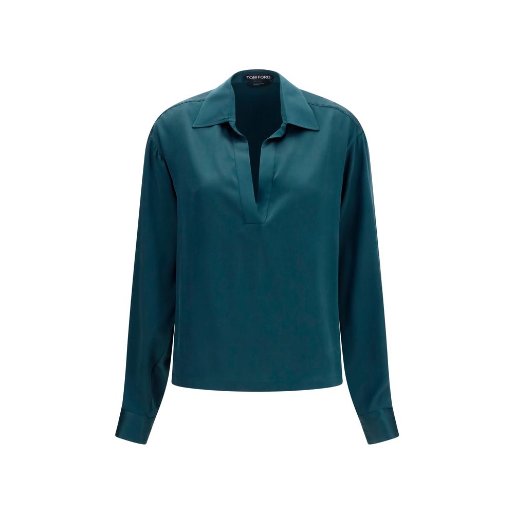 Tom Ford Blue Silk Shirt