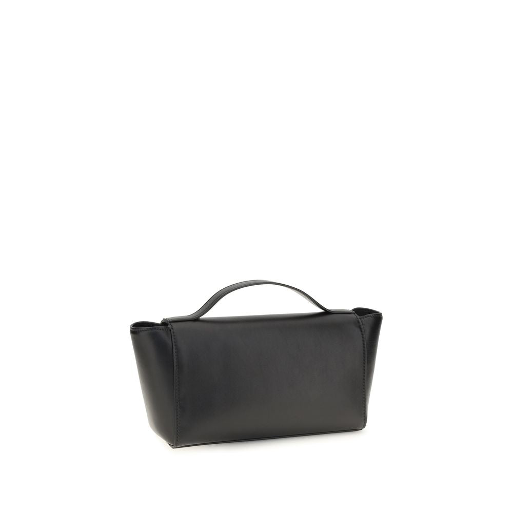 Savette Black Calf Leather Bos Taurus Shoulder Bag