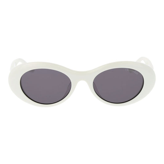 Trussardi White Acetate Sunglasses