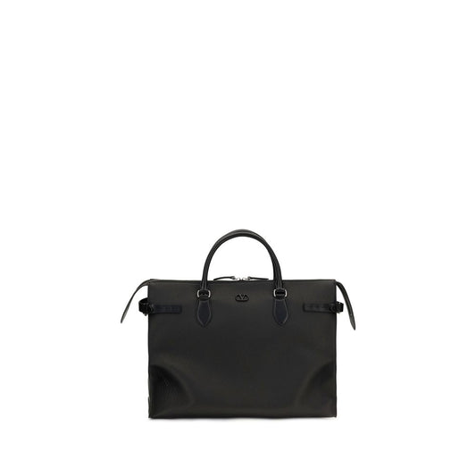 Valentino Garavani Black Calf Leather Bos Taurus Handbag