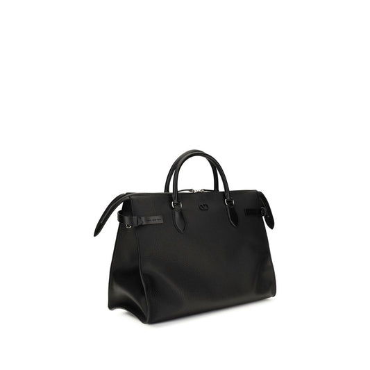 Valentino Garavani Black Calf Leather Bos Taurus Handbag