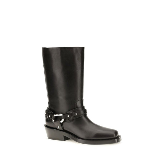 Rabanne Black Calf Leather Bos Taurus Boots