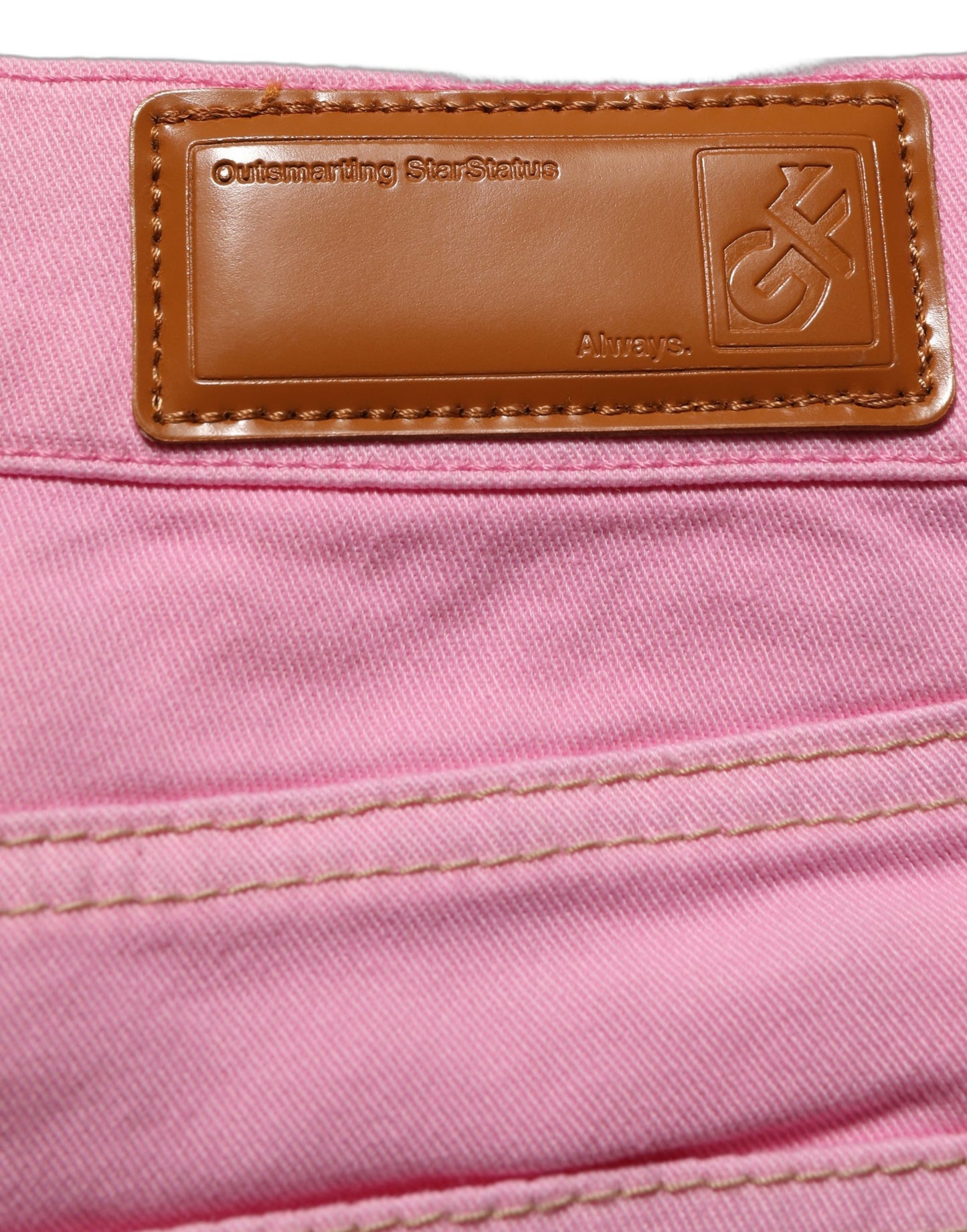 GF Ferre Pink Mid-Waisted Flared Denim Casual Jeans