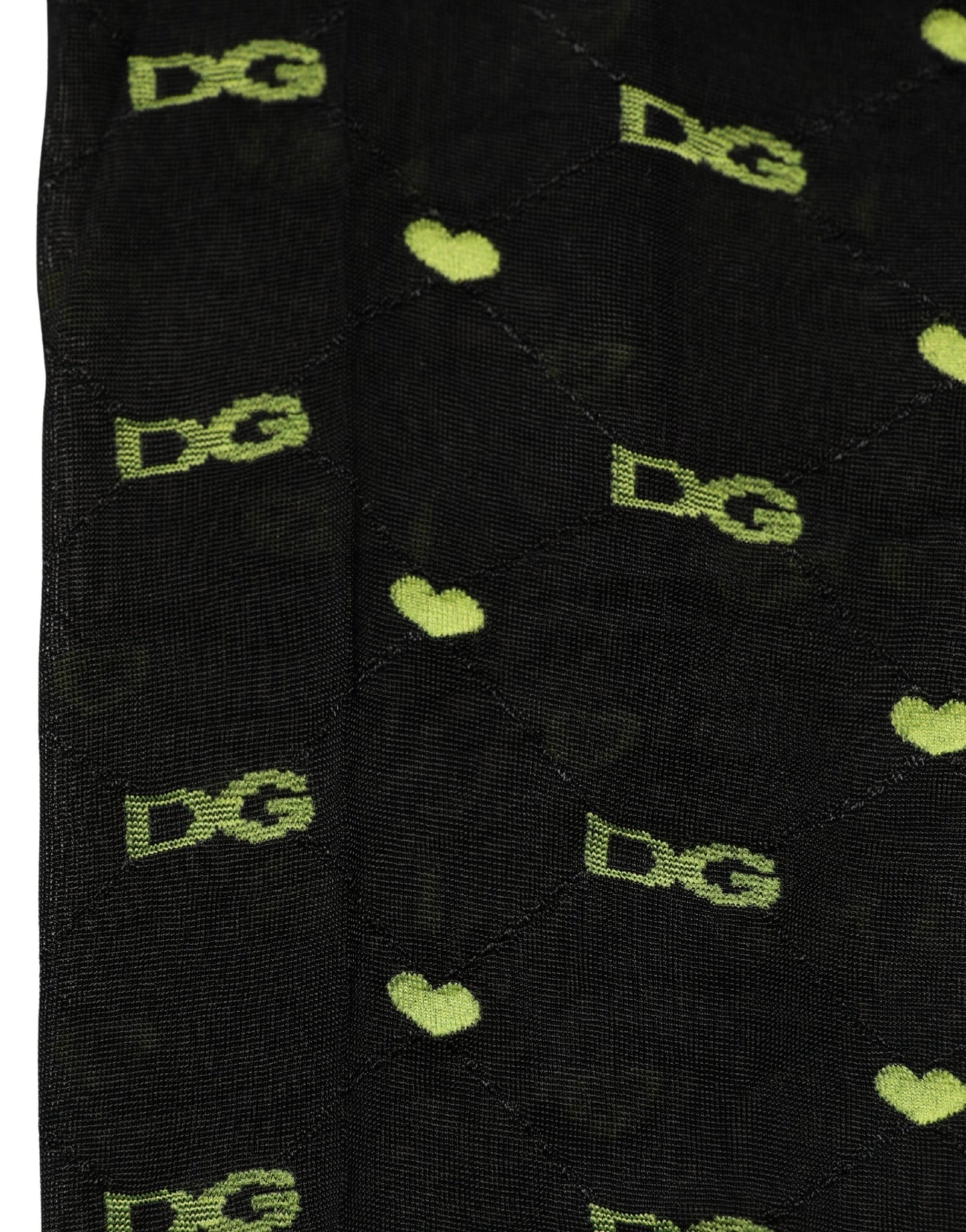 Dolce & Gabbana Black Nylon Logo Tights Stocking Pantyhose Socks