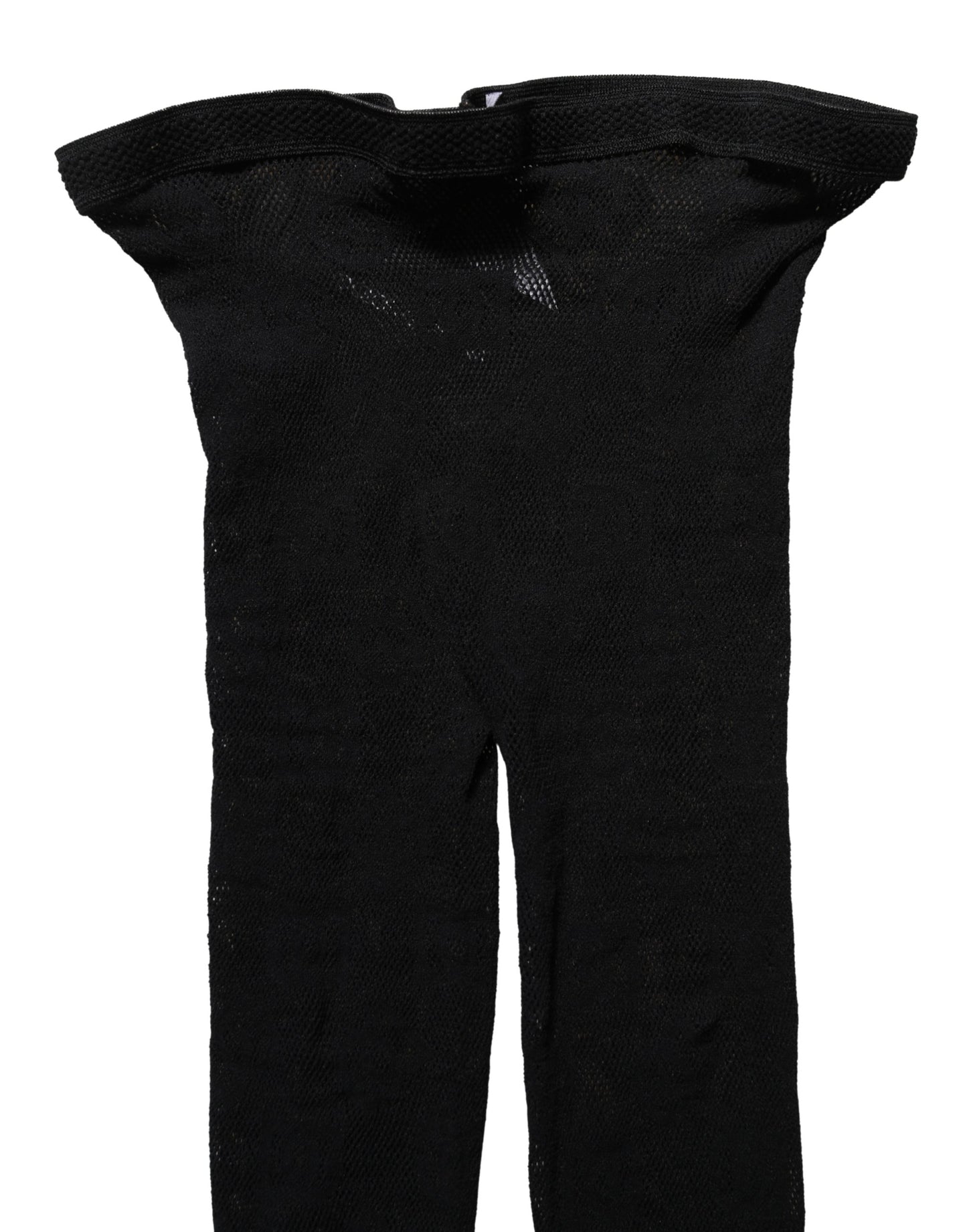 Dolce & Gabbana Black All Over Print Sheer Stretch Tights Socks