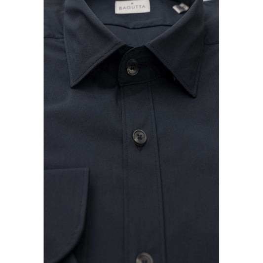 Bagutta Blue Cotton Men's Shirt