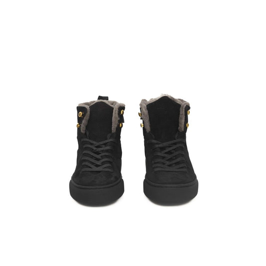 Cerruti 1881 Black Cowhide Women High Sneaker