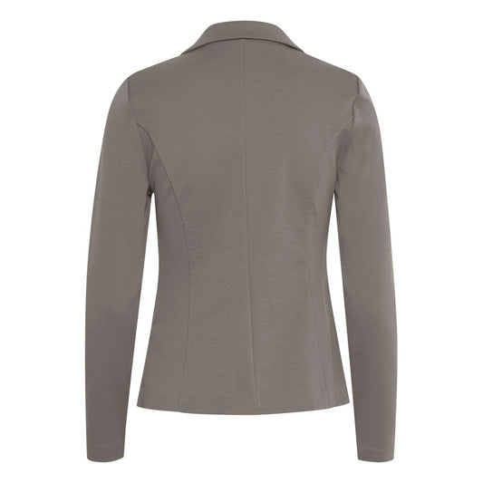 ICHI Gray Polyester Blazer