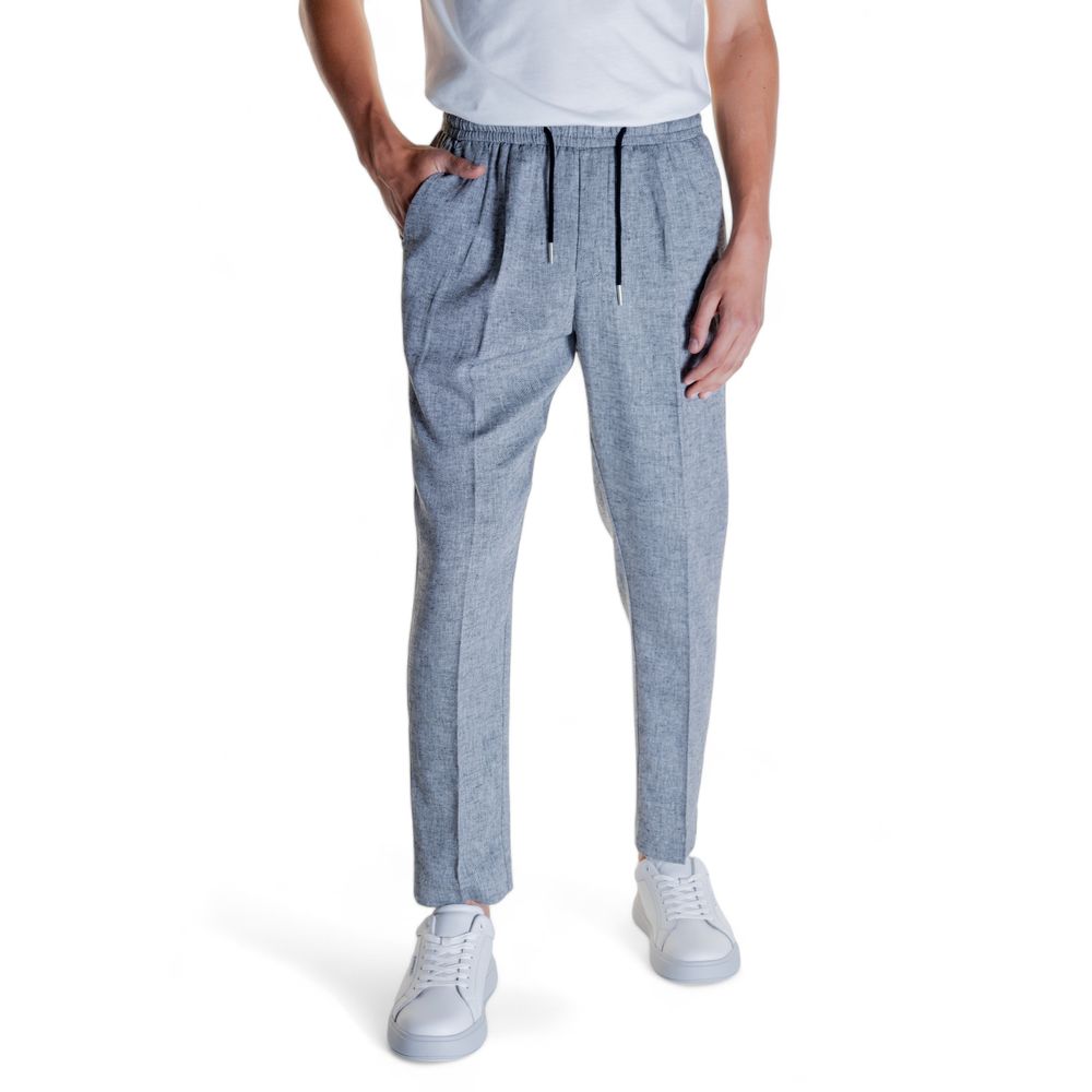 Antony Morato Black Linen Casual Pants