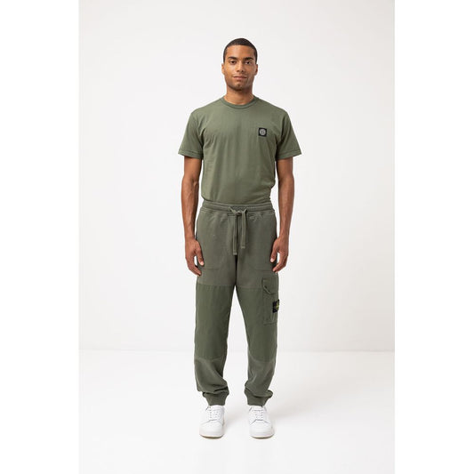 Stone Island Green Cotton Men's Track Pant