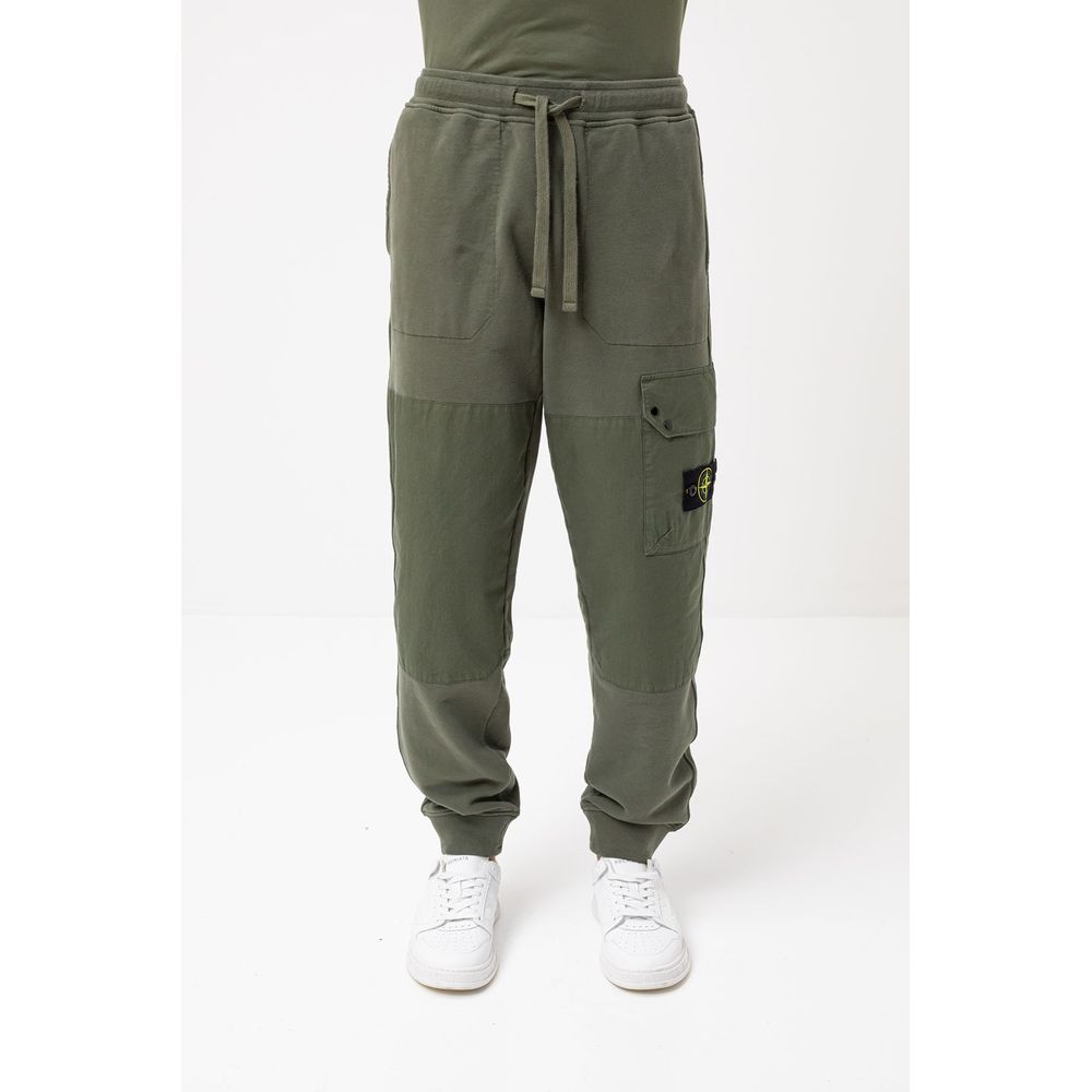 Stone Island Green Cotton Men's Track Pant