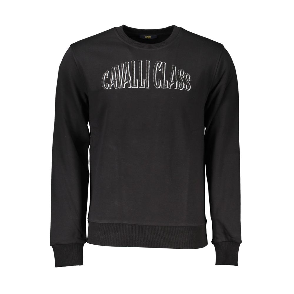 Cavalli Class Black Cotton Men Sweatshirt