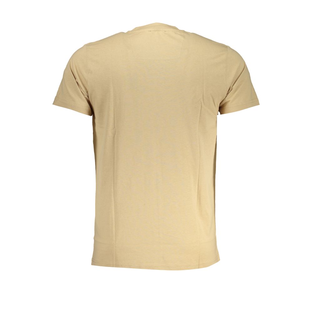 Cavalli Class Beige Cotton Men T-Shirt
