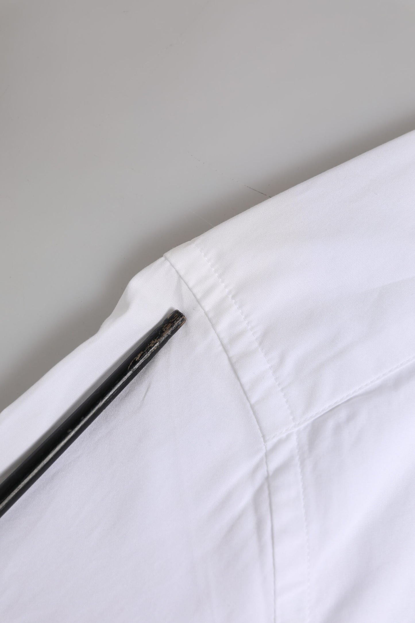 Dolce & Gabbana White Cotton Long Sleeves GOLD Formal Shirt