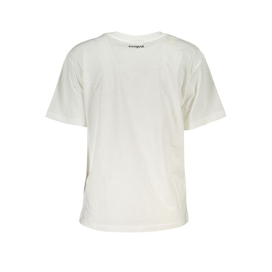 Desigual White Cotton Women T-Shirt