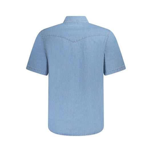Wrangler Azzurro Cotton Men Shirt