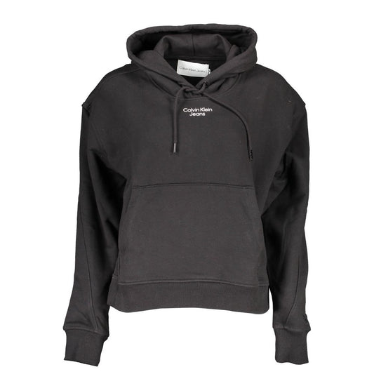Calvin Klein Black Cotton Women Sweatshirt