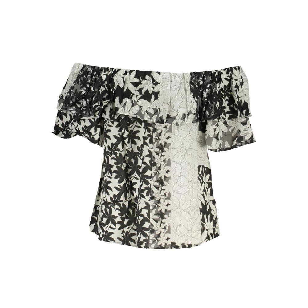 Desigual White Cotton Women T-Shirt