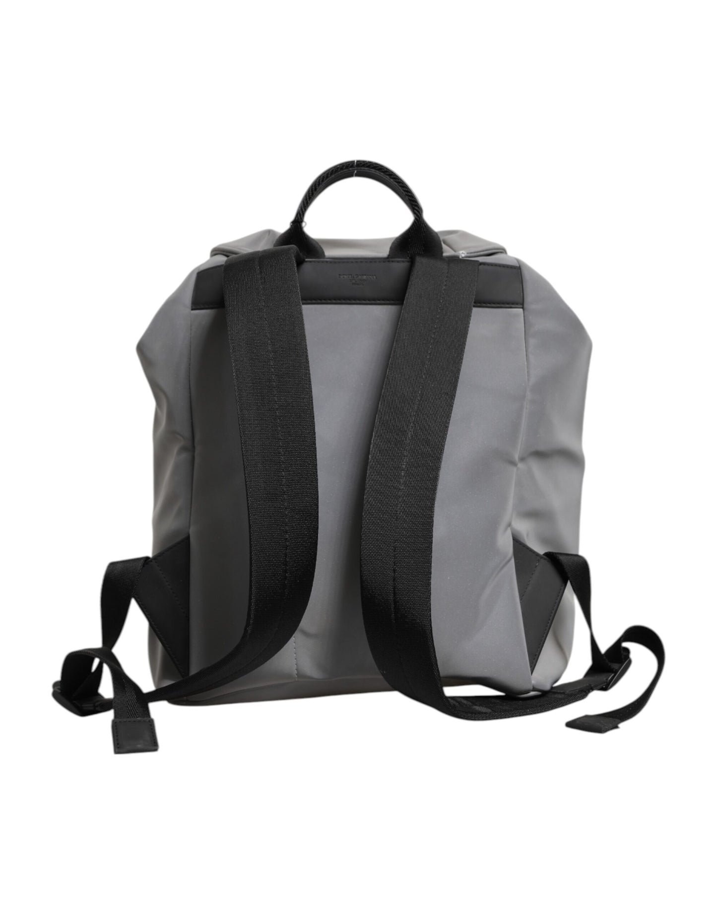 Dolce & Gabbana Gray Palermo Reflector Buckles Drawstring Backpack Bag