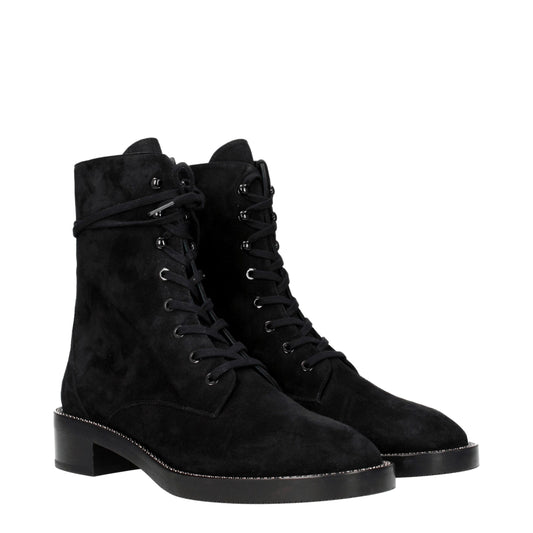Stuart Weitzman Black Leather Ankle Boots