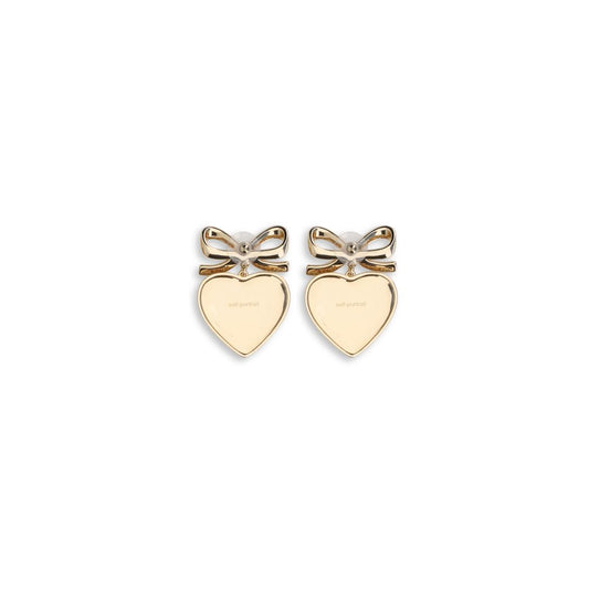 Self-Portrait Heart shaped bow Earrings