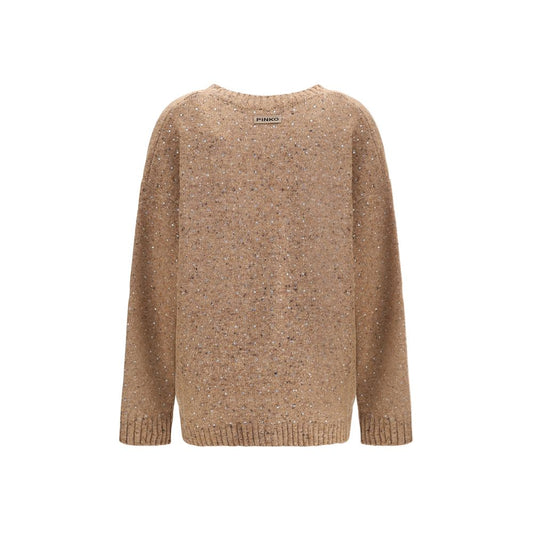 PINKO Bouclé fabric Cardigan with rhinestones