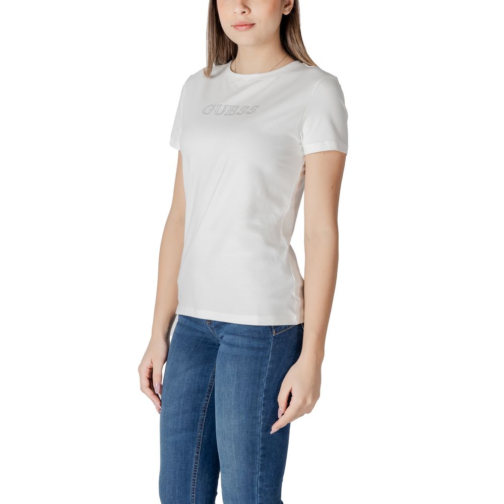 Guess Active White Cotton T-Shirt