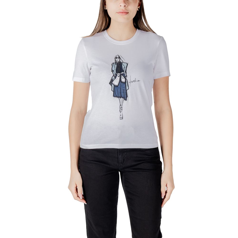 Only White Organic Cotton Long Sleeve T-Shirt