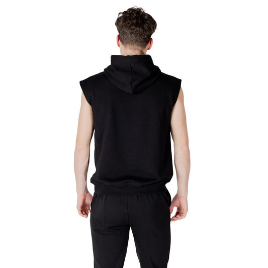 Icon Black Cotton Hoodie