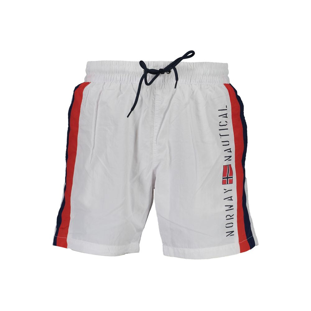 Norway 1963 White Polyamide Swim Shorts