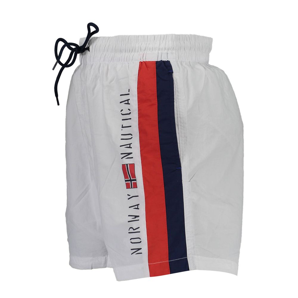 Norway 1963 White Polyamide Swim Shorts