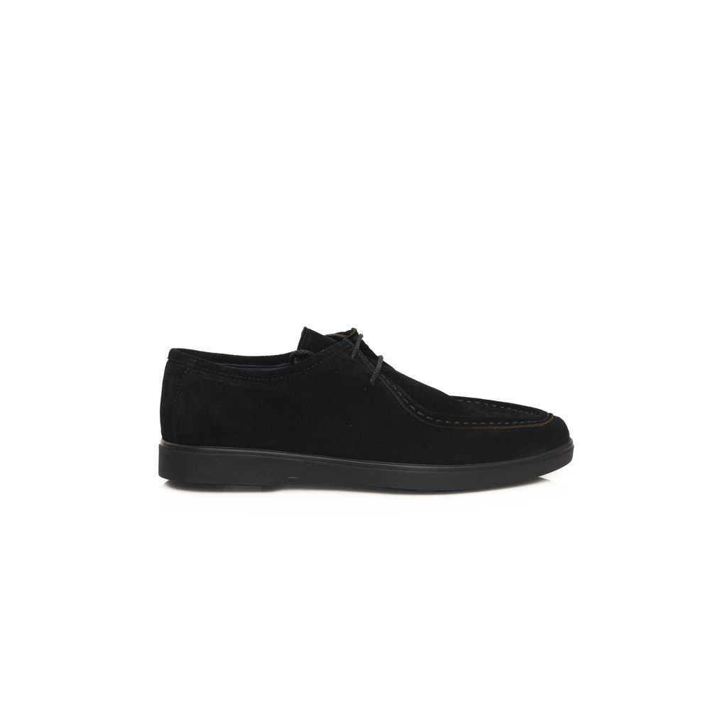 Cerruti 1881 Black Cowhide Men Derby Shoe