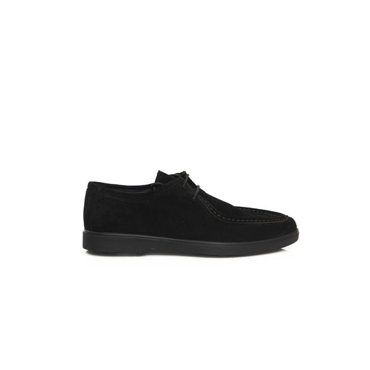 Cerruti 1881 Black Cowhide Men Derby Shoe