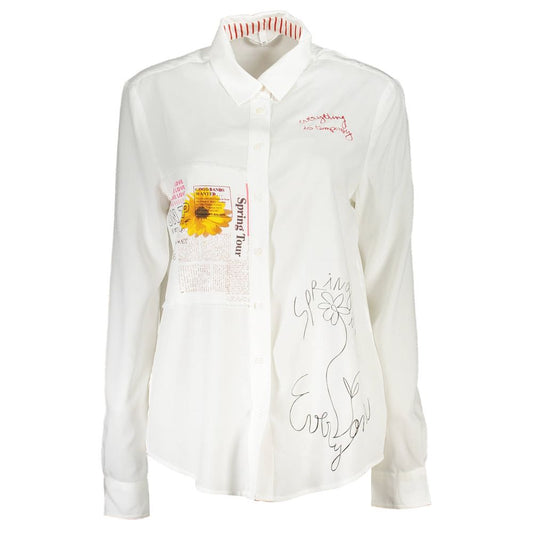 Desigual Bianco Viscosa Women Shirt
