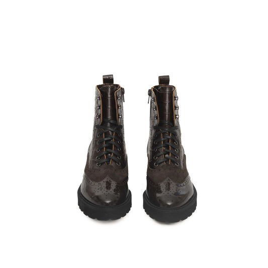 Cerruti 1881 Brown Leather Women Boot