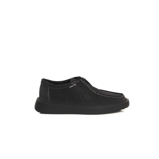 Cerruti 1881 Black Cowhide Men Derby Shoe