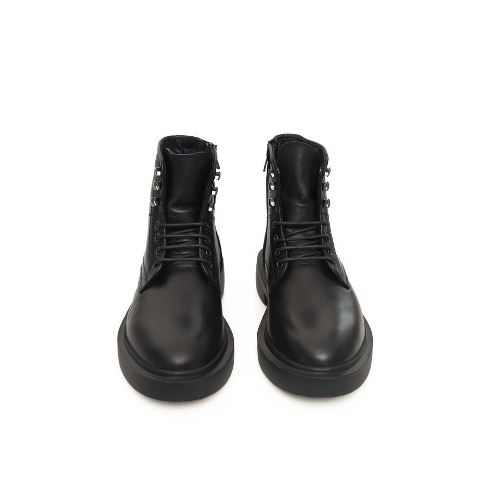 Cerruti 1881 Black Calfskin Men Boot