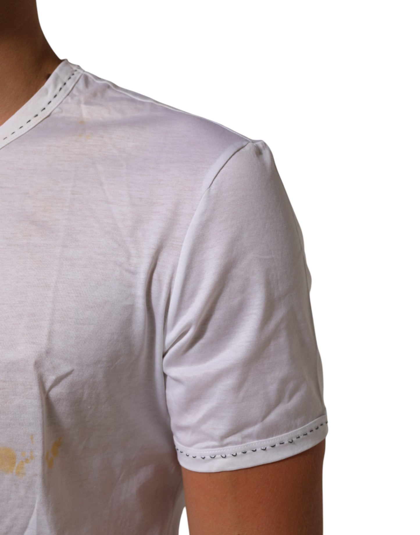 Dolce & Gabbana White Cotton Crew Neck Underwear Tee T-shirt
