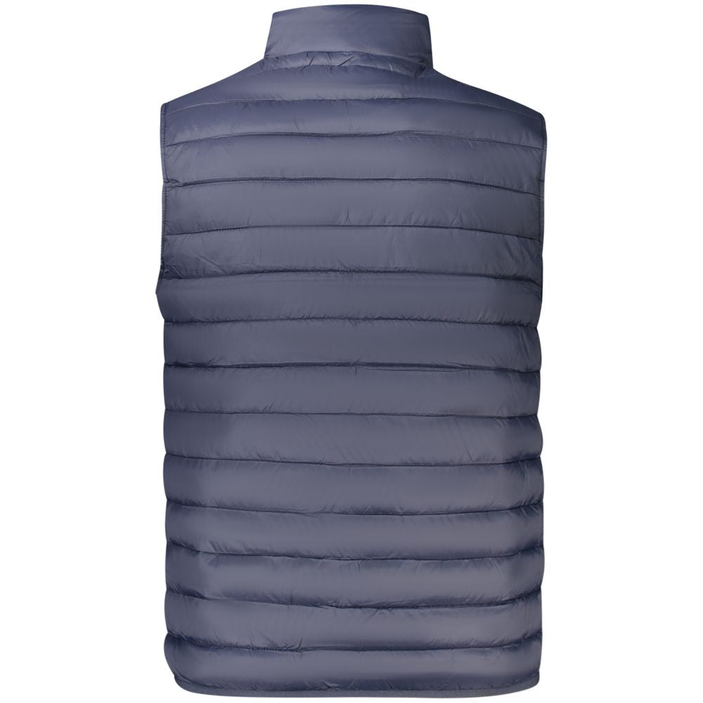 Cavalli Class Blue Polyester Sleeveless Jacket
