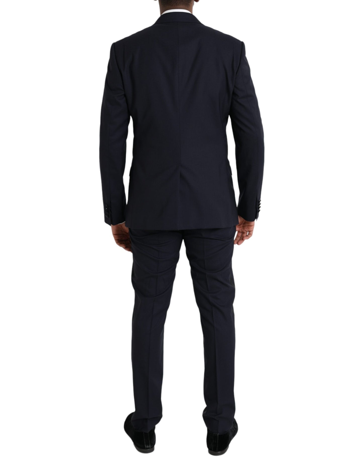 Dolce & Gabbana Blue Wool MARTINI 1 Button Men 3 Piece Suit