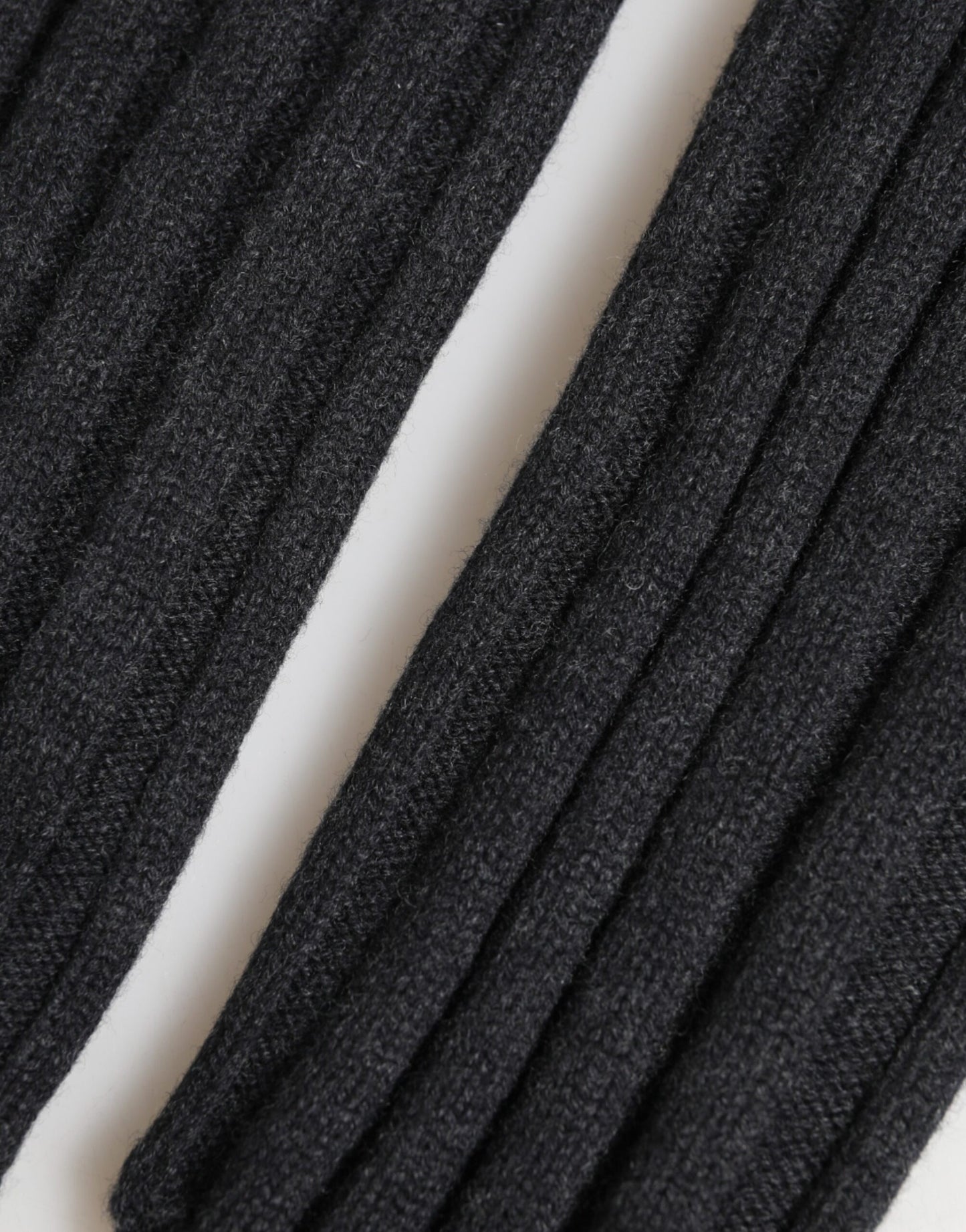 Dolce & Gabbana Black Virgin Wool Knitted Fingerless Gloves